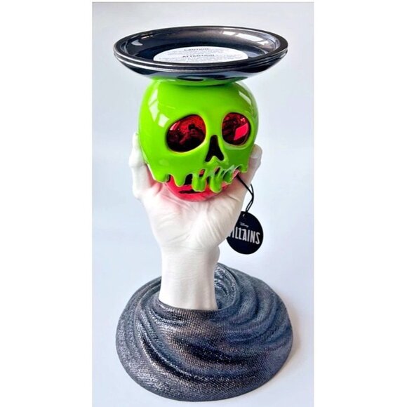 Bath Body Works Disney Villain Poison Apple Skull Candle Holder 15" T Halloween - Picture 6 of 6